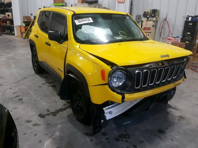 ZACCJAAW8GPD58664 - 2016 JEEP RENEGADE S YELLOW photo 1
