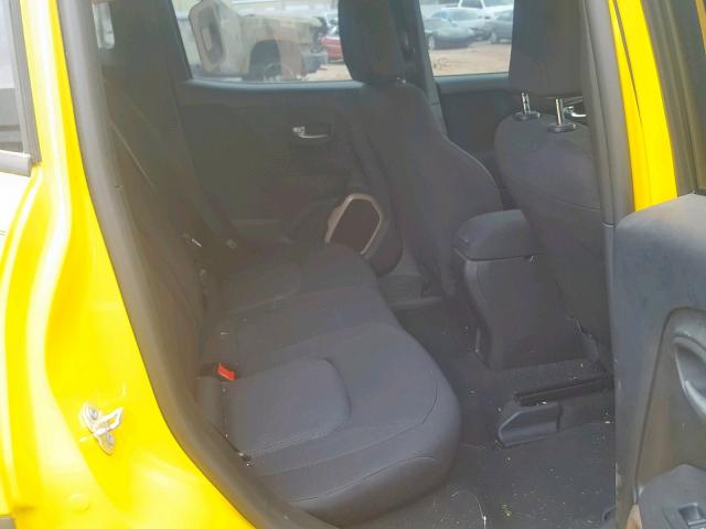 ZACCJAAW8GPD58664 - 2016 JEEP RENEGADE S YELLOW photo 6