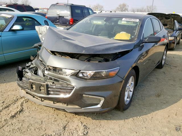 1G1ZB5ST4JF178846 - 2018 CHEVROLET MALIBU LS ნაცრისფერი ფოტო 2
