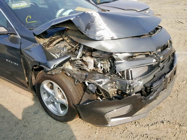 1G1ZB5ST4JF178846 - 2018 CHEVROLET MALIBU LS ნაცრისფერი ფოტო 9