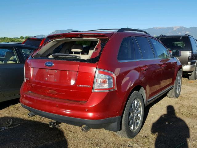 2FMDK39C98BA79149 - 2008 FORD EDGE LIMIT RED photo 4