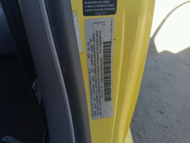 3VWCD31C75M410260 - 2005 VOLKSWAGEN NEW BEETLE Sarı foto 10