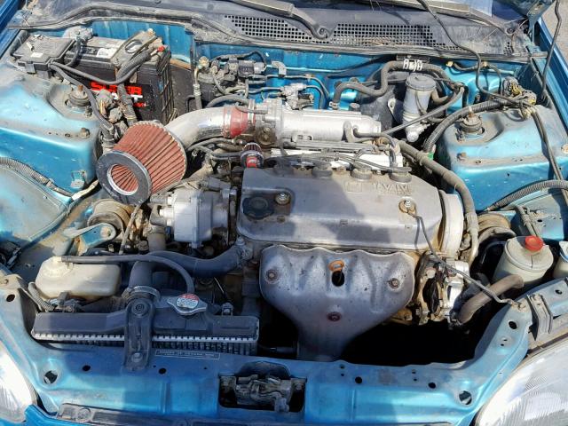 2HGEH2458NH500802 - 1992 HONDA CIVIC DX TEAL photo 7