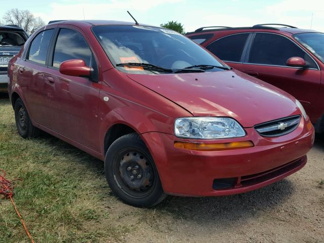 KL1TD52665B347285 - 2005 CHEVROLET AVEO BASE Қызыл фото 1