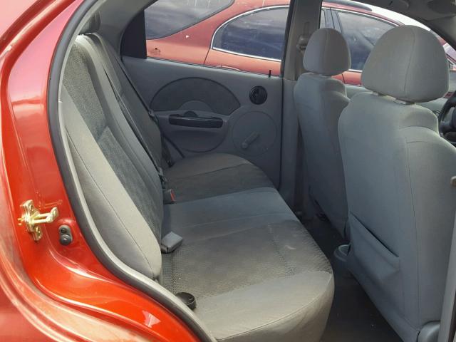 KL1TD52665B347285 - 2005 CHEVROLET AVEO BASE Қызыл фото 6