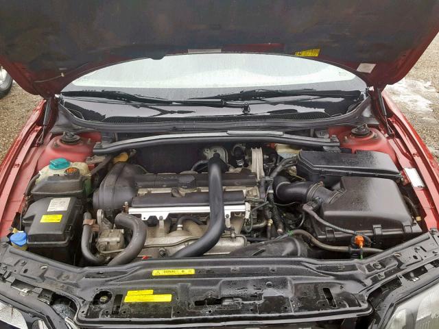 YV1RS59V742357533 - 2004 VOLVO S60 2.5T MAROON photo 7