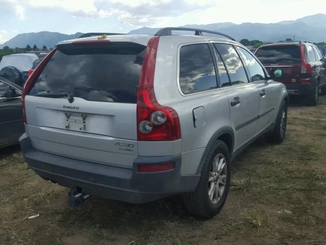 YV1CM91H841060130 - 2004 VOLVO XC90 T6 SILVER photo 4