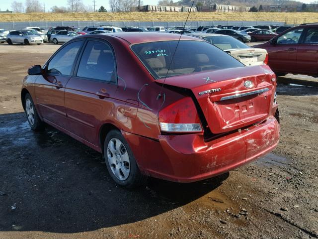 KNAFE122175446877 - 2007 KIA SPECTRA EX MAROON photo 3