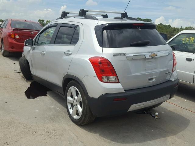 3GNCJRSB5GL164295 - 2016 CHEVROLET TRAX LTZ SILVER photo 3