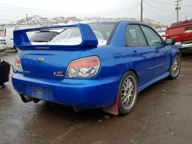 JF1GD79636G522730 - 2006 SUBARU IMPREZA WR BLUE photo 4