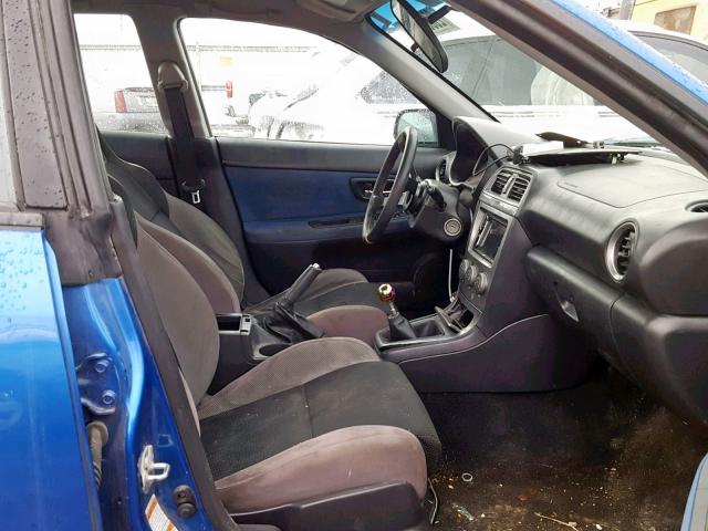 JF1GD79636G522730 - 2006 SUBARU IMPREZA WR BLUE photo 5