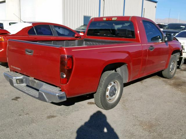 1GCCS148258175310 - 2005 CHEVROLET COLORADO RED photo 4