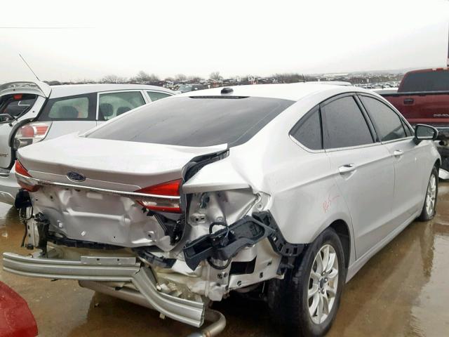 3FA6P0G77HR246649 - 2017 FORD FUSION S SILVER photo 4