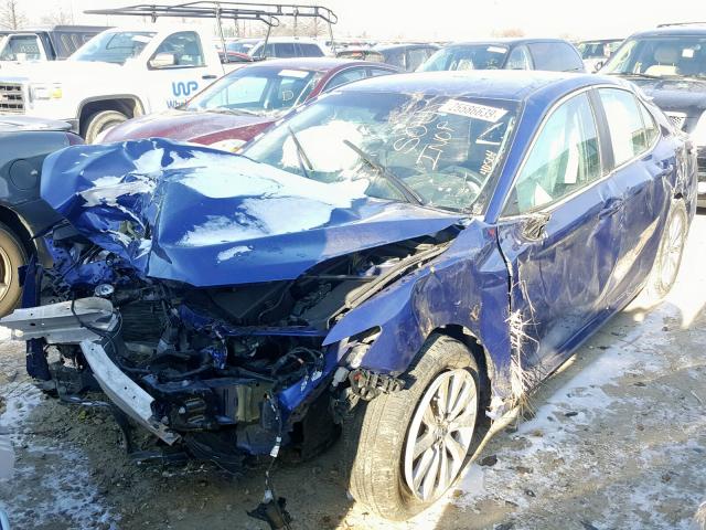 4T1B11HK7JU512412 - 2018 TOYOTA CAMRY L BLUE photo 2