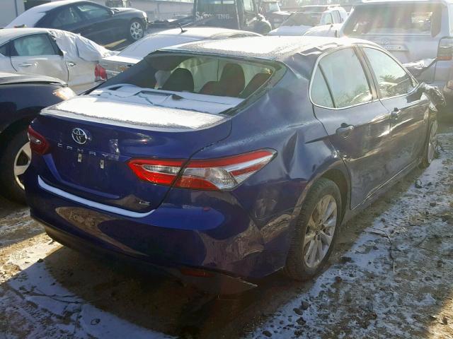 4T1B11HK7JU512412 - 2018 TOYOTA CAMRY L BLUE photo 4