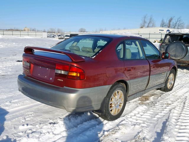 4S3BE896827200893 - 2002 SUBARU LEGACY OUT RED photo 4