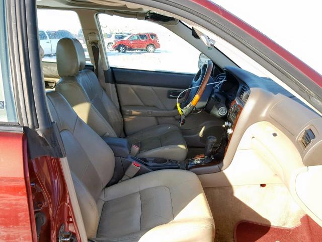 4S3BE896827200893 - 2002 SUBARU LEGACY OUT RED photo 5