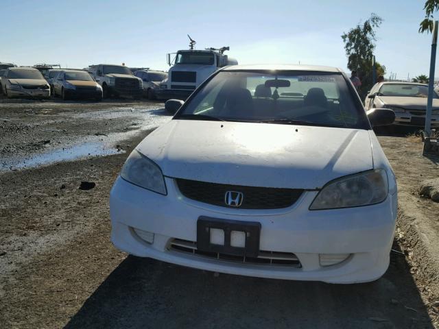 1HGEM22775L036680 - 2005 HONDA CIVIC HX WHITE photo 9