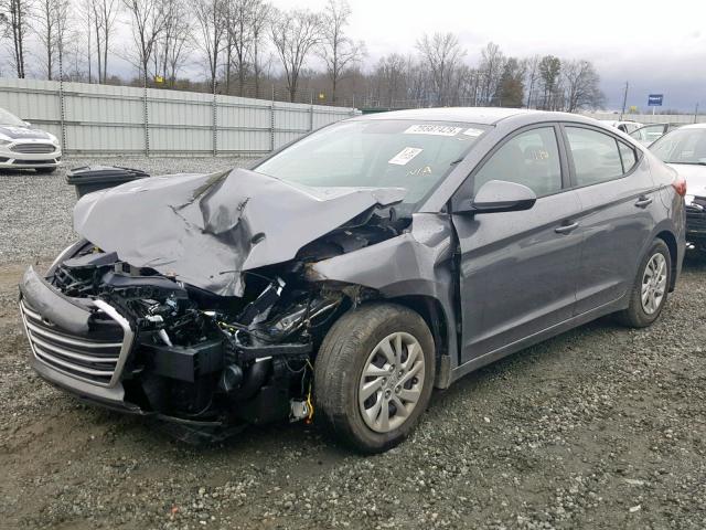 5NPD74LF5JH348725 - 2018 HYUNDAI ELANTRA SE GRAY photo 2