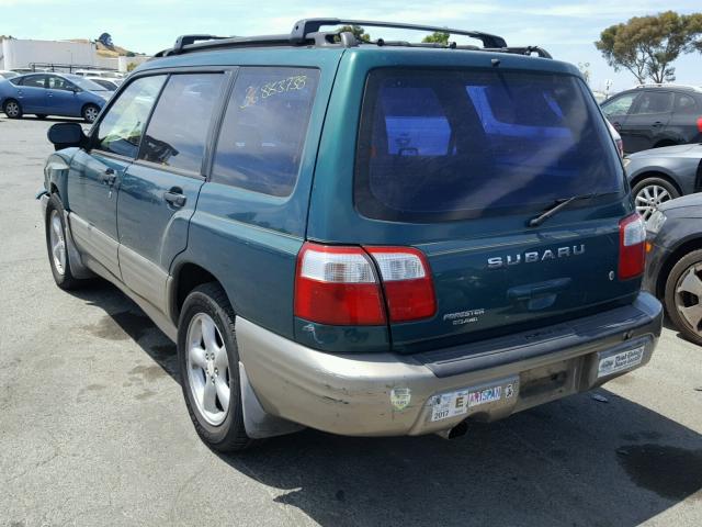 JF1SF655X1H707923 - 2001 SUBARU FORESTER S GREEN photo 3