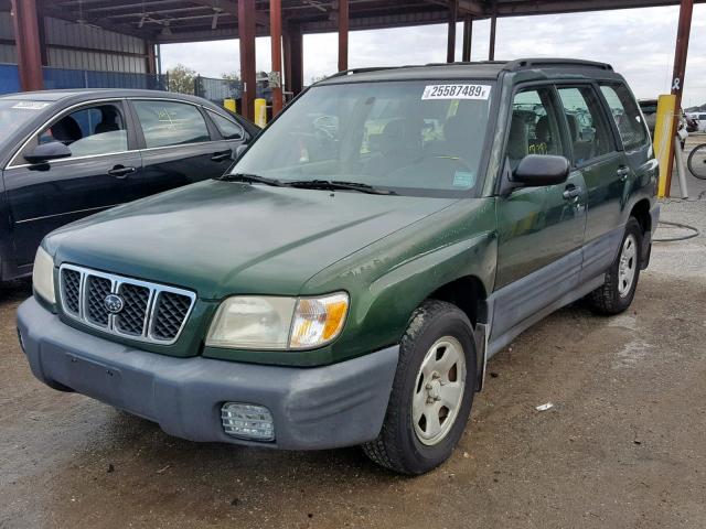 JF1SF63572H717247 - 2002 SUBARU FORESTER L GREEN photo 2