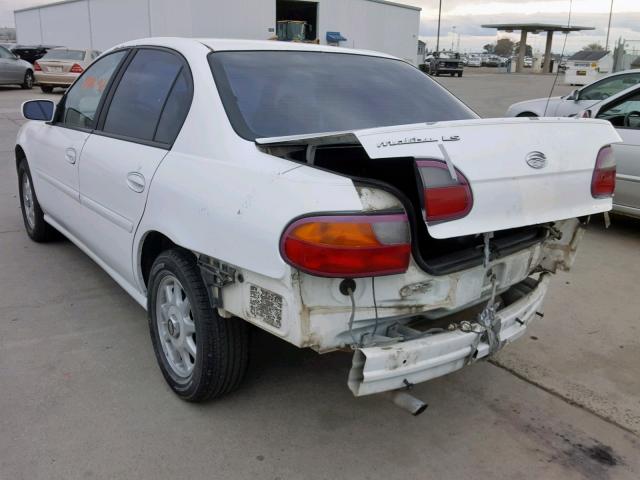 1G1NE52M2V6167218 - 1997 CHEVROLET MALIBU LS WHITE photo 3