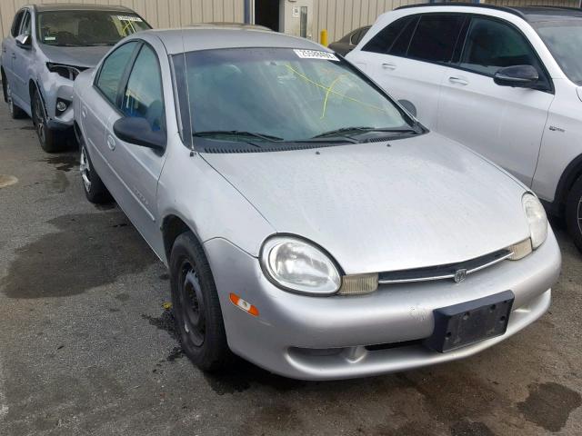 1B3ES46C51D131221 - 2001 DODGE NEON SE SILVER photo 1