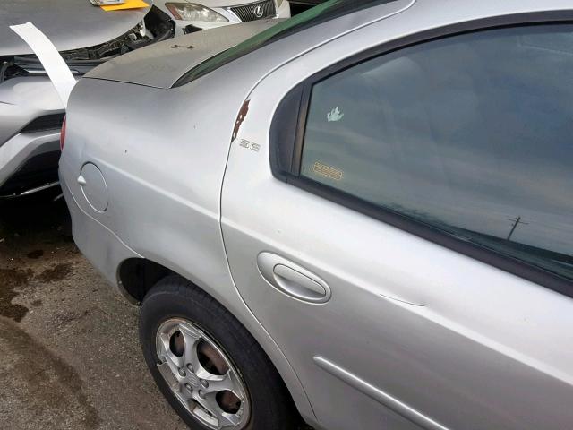 1B3ES46C51D131221 - 2001 DODGE NEON SE SILVER photo 10