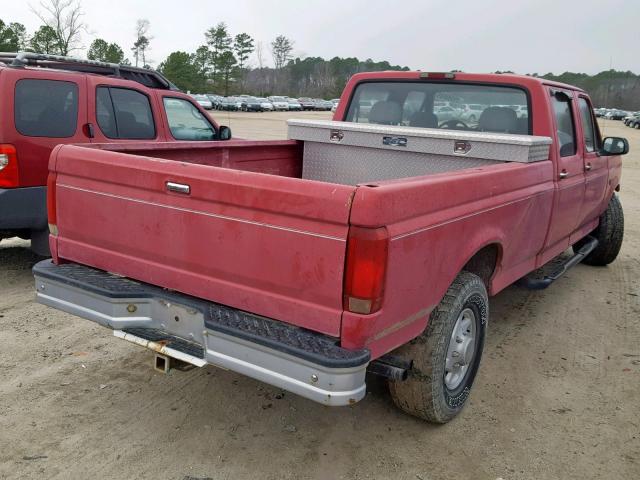 1FTJW35H8REA47487 - 1994 FORD F350 RED photo 4