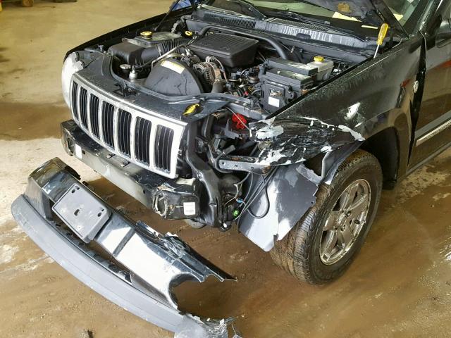 1J8HR58P07C645143 - 2007 JEEP GRAND CHER BLACK photo 9