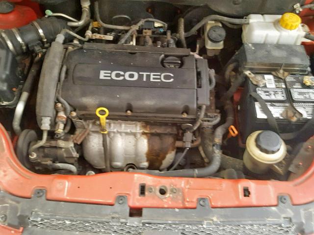 KL1TD56E09B642745 - 2009 CHEVROLET AVEO LS RED photo 7