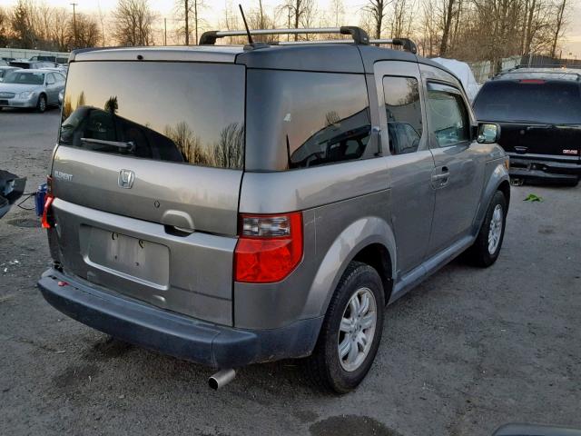 5J6YH28797L007122 - 2007 HONDA ELEMENT EX GRAY photo 4