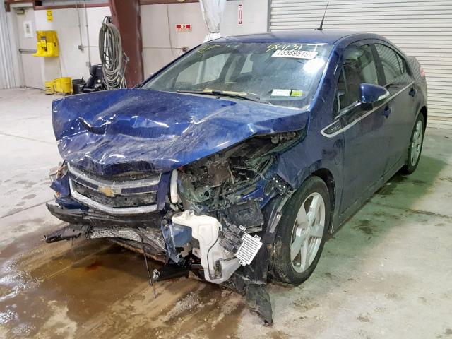 1G1RE6E4XDU103487 - 2013 CHEVROLET VOLT BLUE photo 2