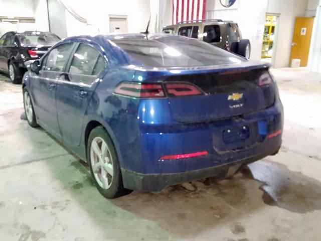 1G1RE6E4XDU103487 - 2013 CHEVROLET VOLT BLUE photo 3