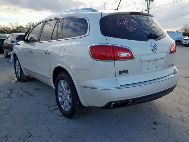 5GAKVCKD2EJ337929 - 2014 BUICK ENCLAVE WHITE photo 3