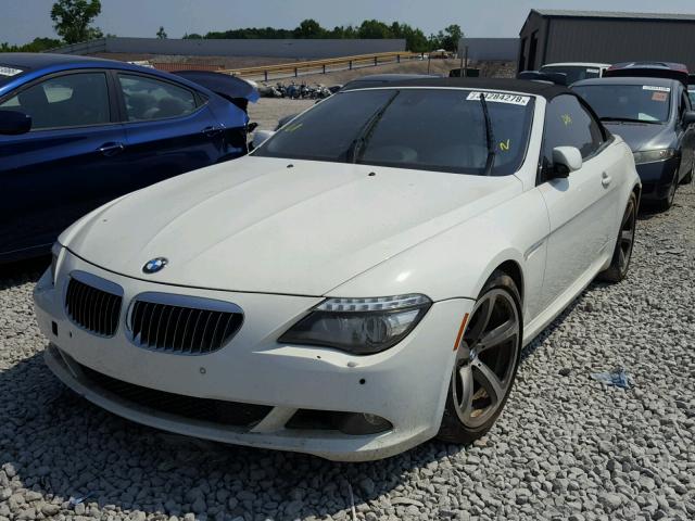 WBAEB53549CX64754 - 2009 BMW 650 I WHITE photo 2