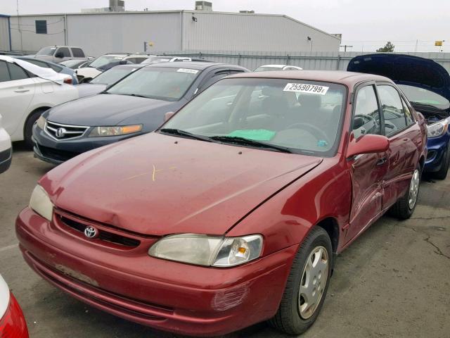 2T1BR12E3YC266904 - 2000 TOYOTA COROLLA VE RED photo 2