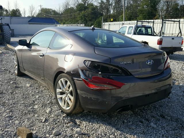 KMHHT6KD6DU100417 - 2013 HYUNDAI GENESIS CO GRAY photo 3