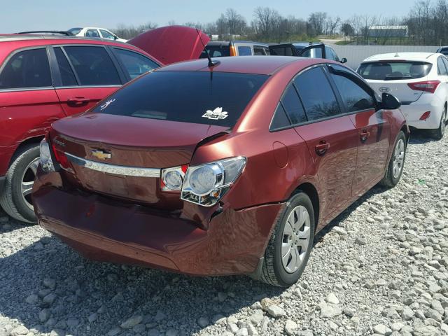 1G1PA5SH5D7103707 - 2013 CHEVROLET CRUZE LS BURGUNDY photo 4