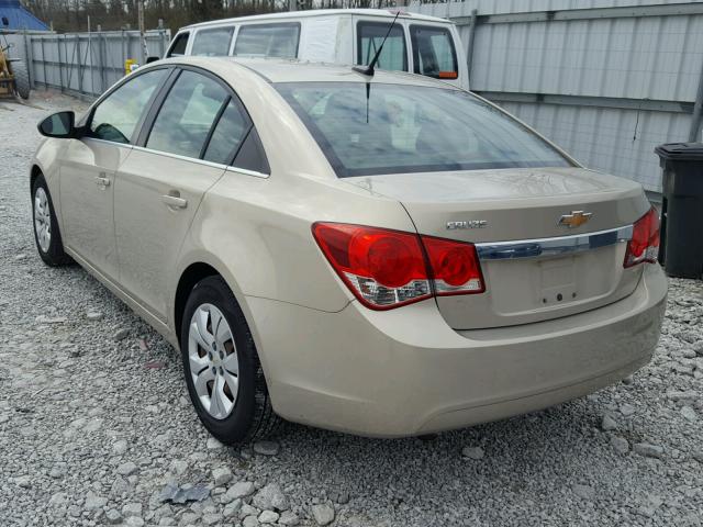 1G1PC5SH4C7144385 - 2012 CHEVROLET CRUZE LS GOLD photo 3