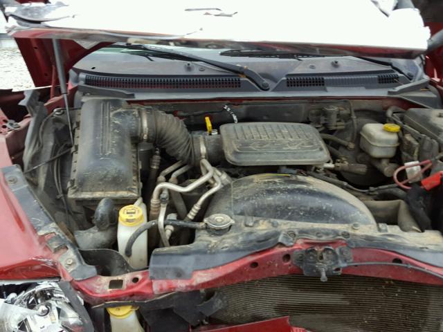 1D7HE48K06S533017 - 2006 DODGE DAKOTA QUA RED photo 7