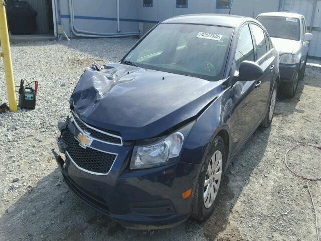 1G1PC5SHXB7130926 - 2011 CHEVROLET CRUZE LS BLUE photo 2