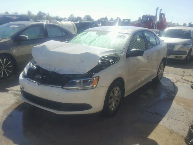 3VW2K7AJ3BM062248 - 2011 VOLKSWAGEN JETTA BASE WHITE photo 2