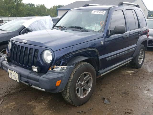 1J4GL38K35W721991 - 2005 JEEP LIBERTY RE BLUE photo 2