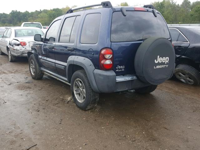 1J4GL38K35W721991 - 2005 JEEP LIBERTY RE BLUE photo 3