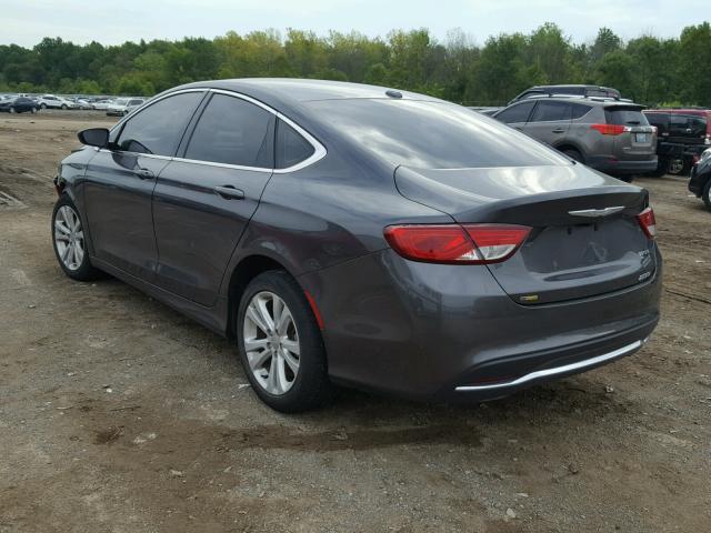 1C3CCCAB5FN633504 - 2015 CHRYSLER 200 LIMITE CHARCOAL photo 3