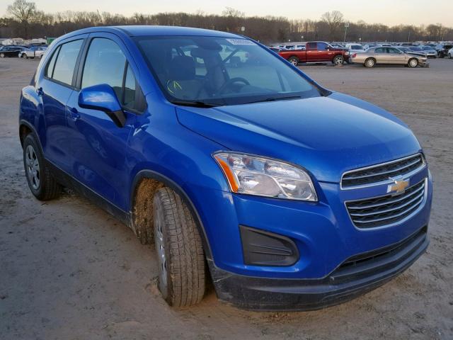 KL7CJKSB1GB573439 - 2016 CHEVROLET TRAX LS BLUE photo 1