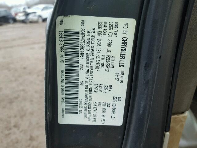 2D4FV47T58H144057 - 2008 DODGE MAGNUM GRAY photo 10