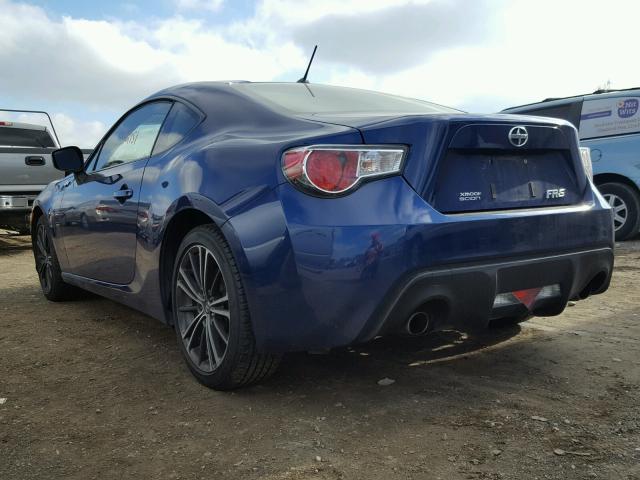 JF1ZNAA14D2719502 - 2013 TOYOTA SCION FR-S BLUE photo 3