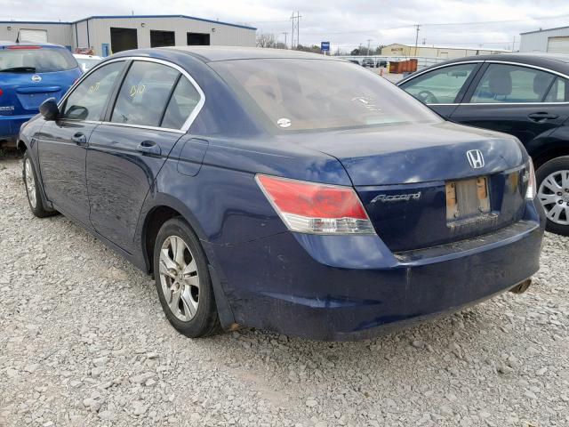 1HGCP2F44AA120783 - 2010 HONDA ACCORD LXP BLUE photo 3